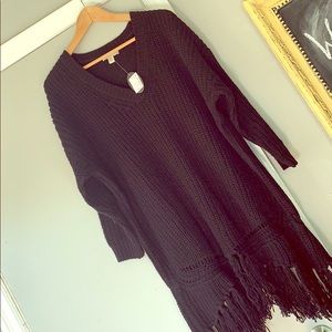 Cozy Black Sweater- tunic or dress!